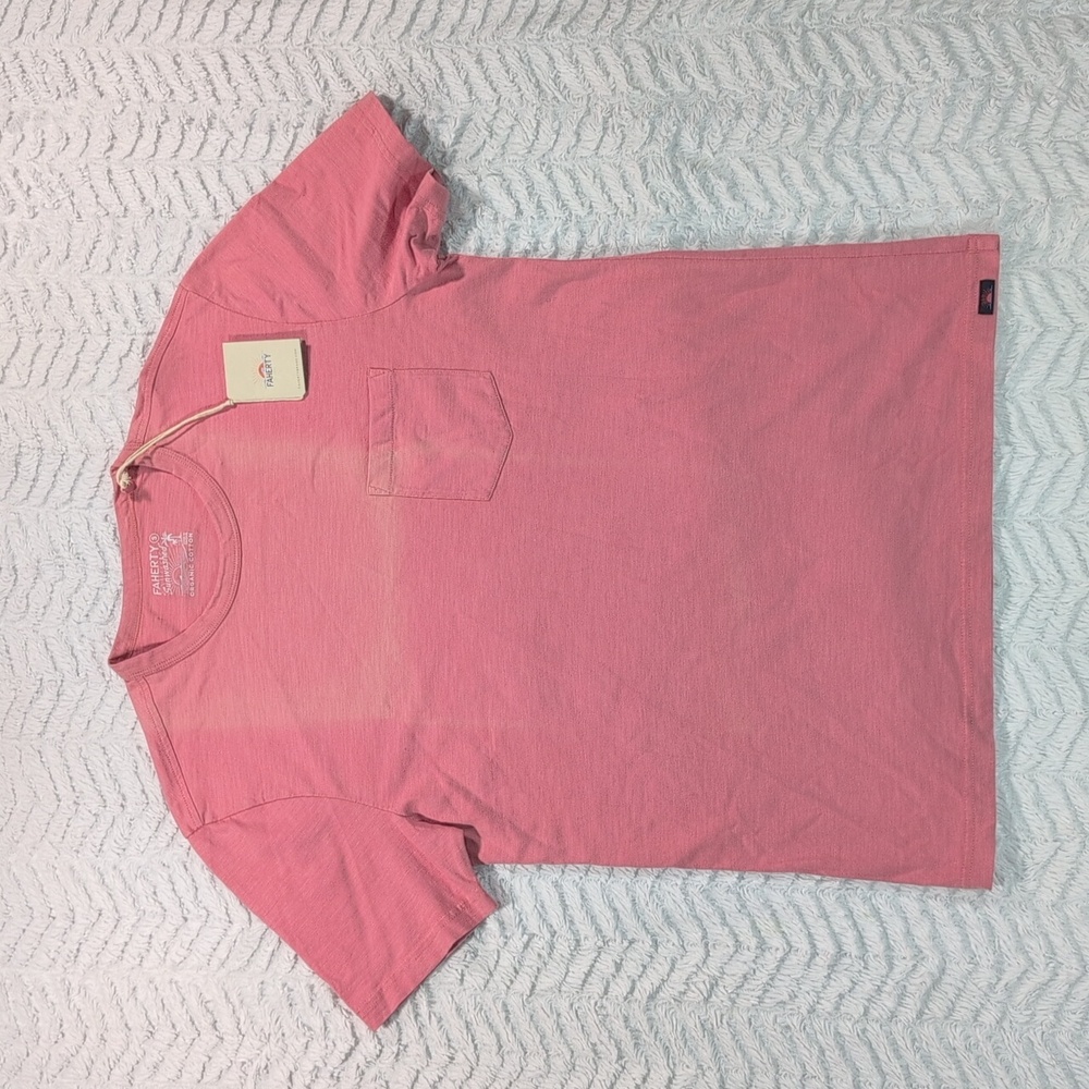 477. Faherty Sunwashed Pocket Tee | Color: Faded Flag - Picture 9 of 9
